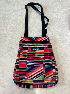 Kavu Vibrant Striped Sling Bag in Multicolor